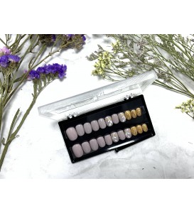 VV Glitter Nude Press-on-Nails